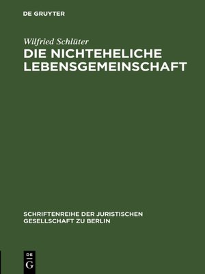 cover image of Die nichteheliche Lebensgemeinschaft